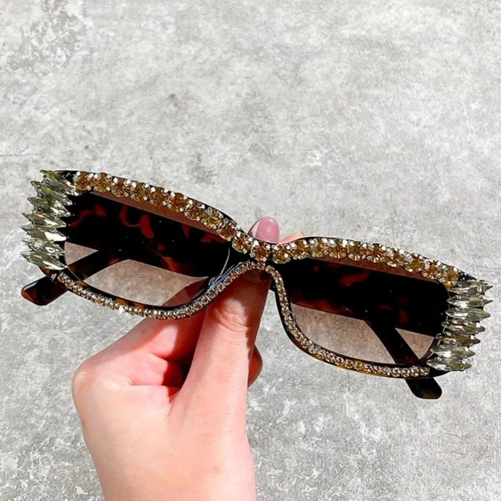 Doll's‎ Kill Rhinestone Studded Sunglasses